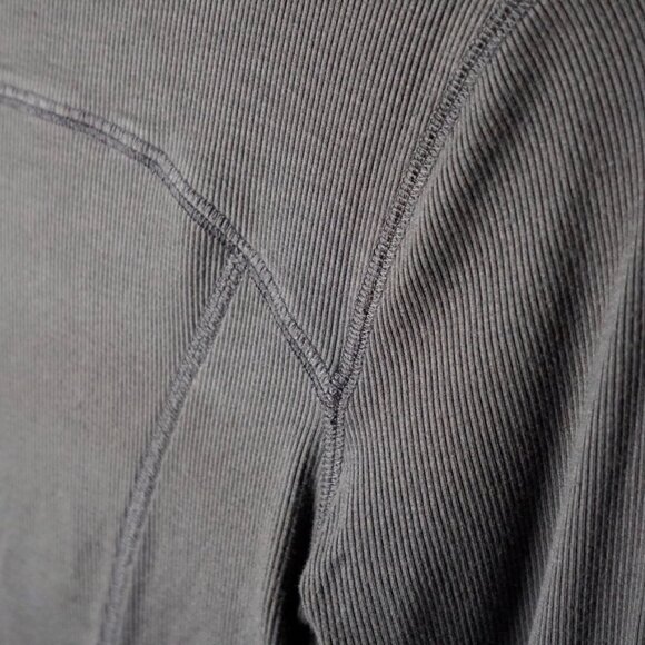 Joah Brown Contrast Stitch Long Sleeve - Size S/M - Color: Smoke Rib - Picture 7 of 12